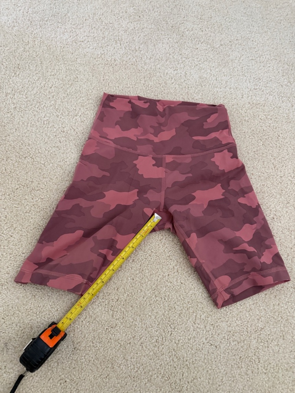 lululemon athletica Pink Camo High-Rise biker Shorts